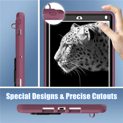 For iPad 9.7-inch (2017) / (2018) / iPad Air 2 / iPad Pro 9.7 inch (2016) Case Kickstand Tablet Cover Leopard Style