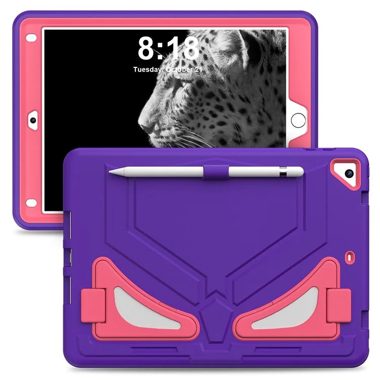 For iPad 9.7-inch (2017) / (2018) / iPad Air 2 / iPad Pro 9.7 inch (2016) Case Kickstand Tablet Cover Leopard Style