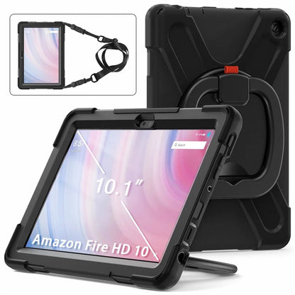 For Amazon Fire HD 10 (2023) Case Kickstand Rugged Tablet Cover with Shoulder Strap