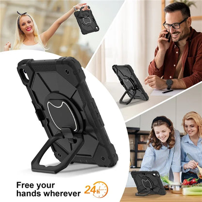 C3 for iPad 10.9 (2022) Case Contrast Color Silicone+PC Kickstand Anti-drop Tablet Cover