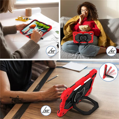 C3 for iPad 10.9 (2022) Case Contrast Color Silicone+PC Kickstand Anti-drop Tablet Cover