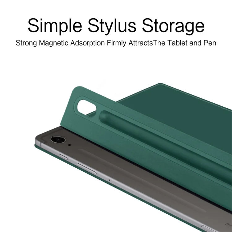 For Samsung Galaxy Tab S9 FE Case Magnetic V-fold Stand Tablet Cover with Auto Sleep  /  Wake