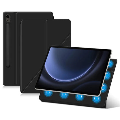 For Samsung Galaxy Tab S9 FE Case Magnetic V-fold Stand Tablet Cover with Auto Sleep  /  Wake