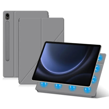 For Samsung Galaxy Tab S9 FE Case Magnetic V-fold Stand Tablet Cover with Auto Sleep  /  Wake