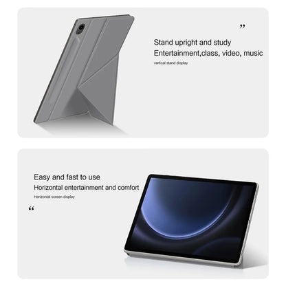 For Samsung Galaxy Tab S9 FE Case Magnetic V-fold Stand Tablet Cover with Auto Sleep  /  Wake