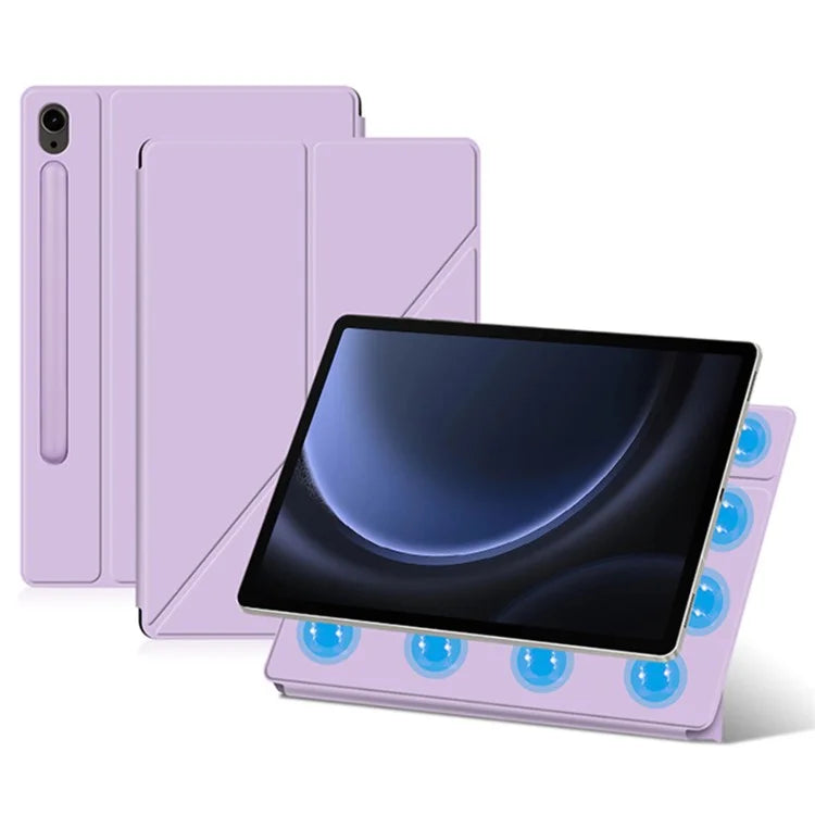 For Samsung Galaxy Tab S9 FE Case Magnetic V-fold Stand Tablet Cover with Auto Sleep  /  Wake