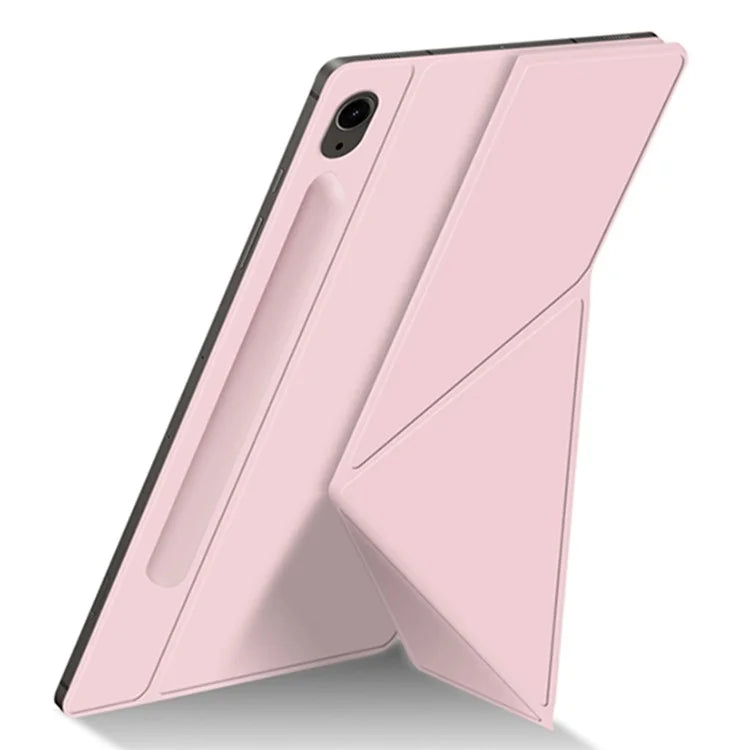 For Samsung Galaxy Tab S9 FE Case Magnetic V-fold Stand Tablet Cover with Auto Sleep  /  Wake