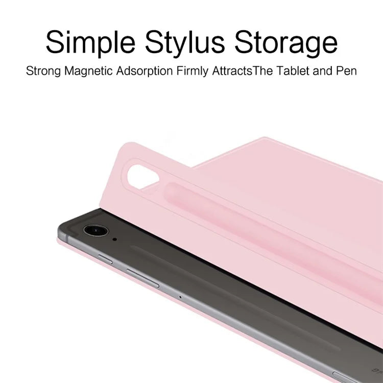 For Samsung Galaxy Tab S9 FE Case Magnetic V-fold Stand Tablet Cover with Auto Sleep  /  Wake