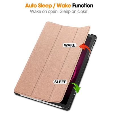 For T-Mobile REVVL Tab Tri-fold Stand Smart Case PU Leather Tablet Cover