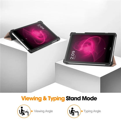 For T-Mobile REVVL Tab Tri-fold Stand Smart Case PU Leather Tablet Cover