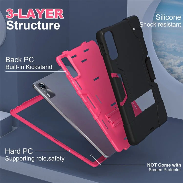 For Xiaomi Redmi Pad SE Case PC+Silicone Tablet Protective Cover / Rose
