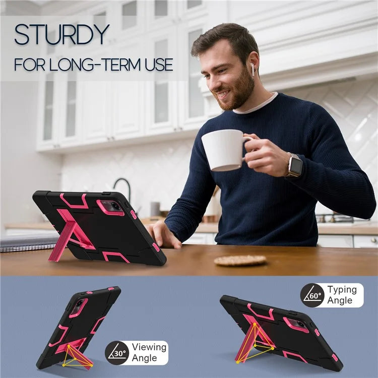 For Xiaomi Redmi Pad SE Case PC+Silicone Tablet Protective Cover / Rose