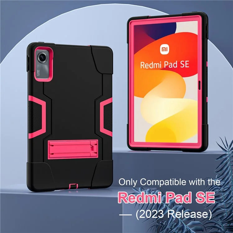For Xiaomi Redmi Pad SE Case PC+Silicone Tablet Protective Cover / Rose