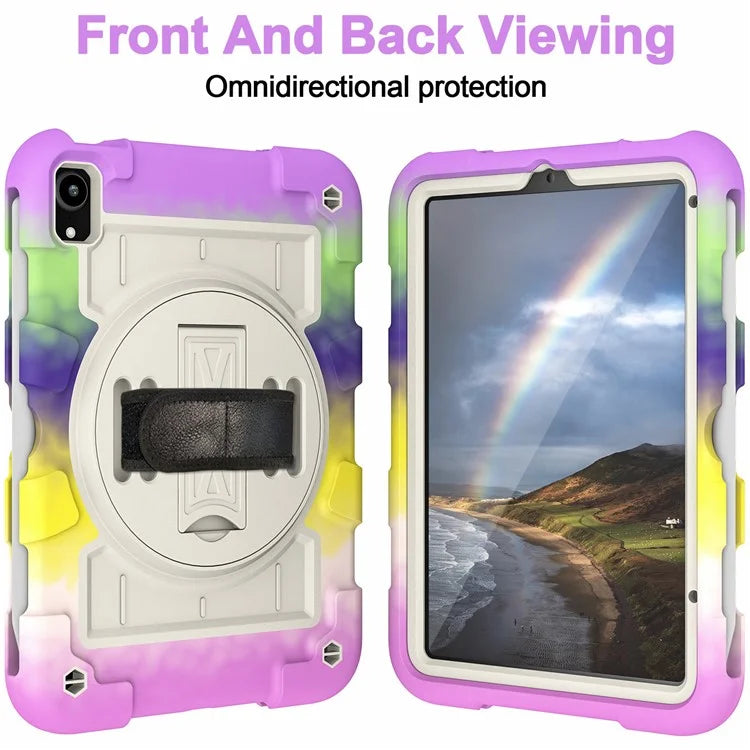 For iPad mini (2021) Tablet Case TPU+PC Kickstand Cover with Shoulder Strap