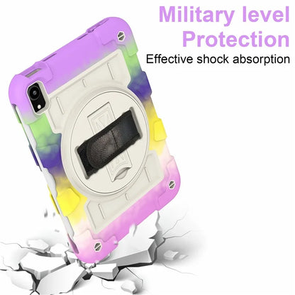 For iPad mini (2021) Tablet Case TPU+PC Kickstand Cover with Shoulder Strap