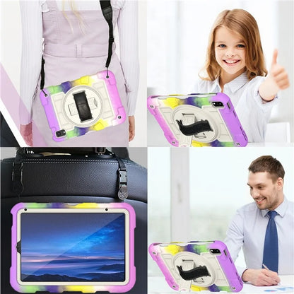 For iPad mini (2021) Tablet Case TPU+PC Kickstand Cover with Shoulder Strap