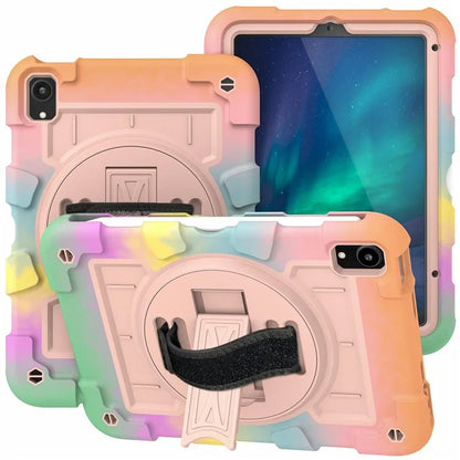 For iPad mini (2021) Tablet Case TPU+PC Kickstand Cover with Shoulder Strap