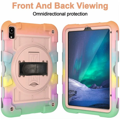 For iPad mini (2021) Tablet Case TPU+PC Kickstand Cover with Shoulder Strap