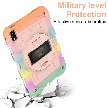 For iPad mini (2021) Tablet Case TPU+PC Kickstand Cover with Shoulder Strap