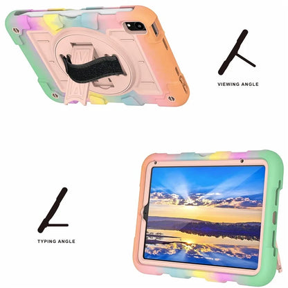 For iPad mini (2021) Tablet Case TPU+PC Kickstand Cover with Shoulder Strap