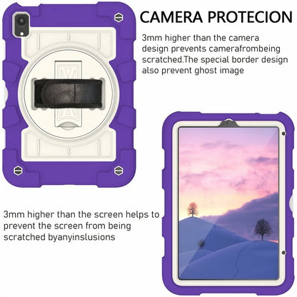 For iPad mini (2021) Tablet Case Hand Strap Kickstand Cover with Shoulder Strap