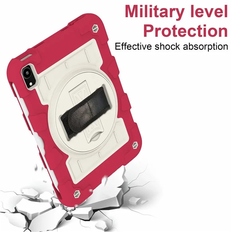 For iPad mini (2021) Tablet Case Hand Strap Kickstand Cover with Shoulder Strap