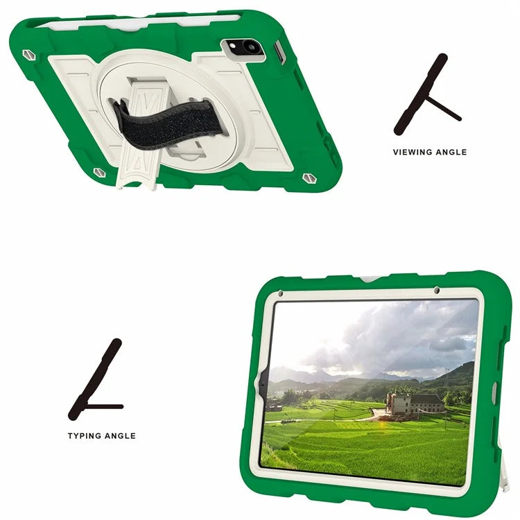 For iPad mini (2021) Tablet Case Hand Strap Kickstand Cover with Shoulder Strap