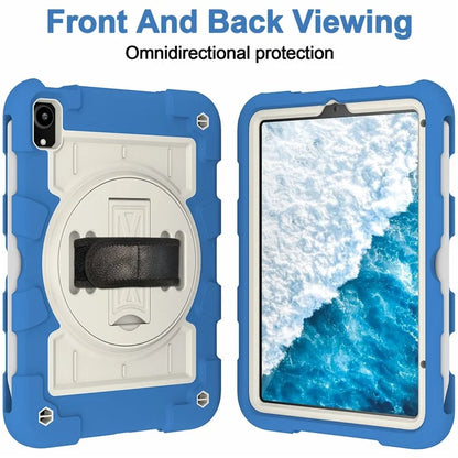For iPad mini (2021) Tablet Case Hand Strap Kickstand Cover with Shoulder Strap