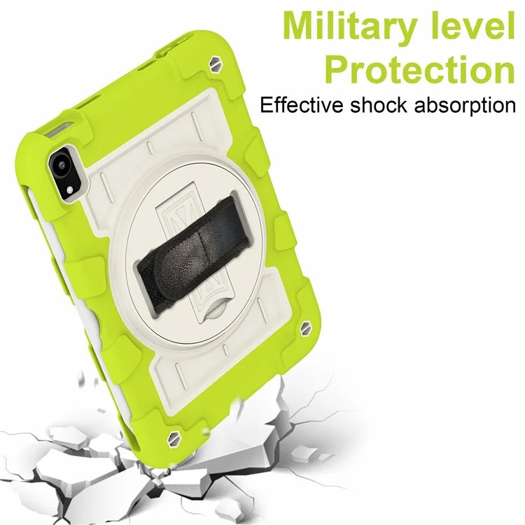 For iPad mini (2021) Tablet Case Hand Strap Kickstand Cover with Shoulder Strap