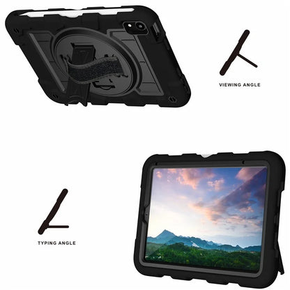 For iPad mini (2021) Tablet Case Hand Strap Kickstand Cover with Shoulder Strap