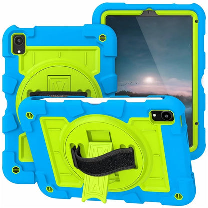 For iPad mini (2021) Tablet Case Hand Strap Kickstand Cover with Shoulder Strap