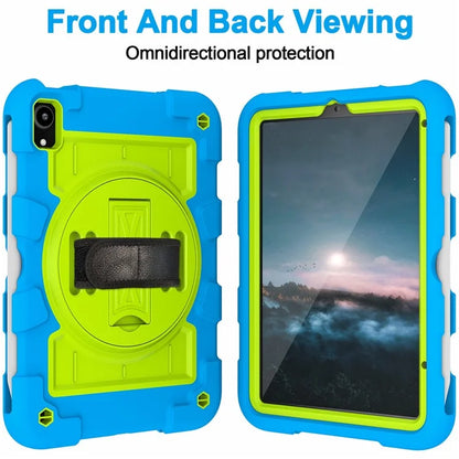 For iPad mini (2021) Tablet Case Hand Strap Kickstand Cover with Shoulder Strap
