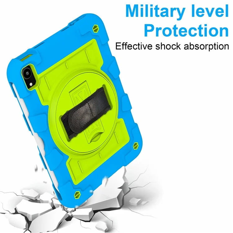 For iPad mini (2021) Tablet Case Hand Strap Kickstand Cover with Shoulder Strap