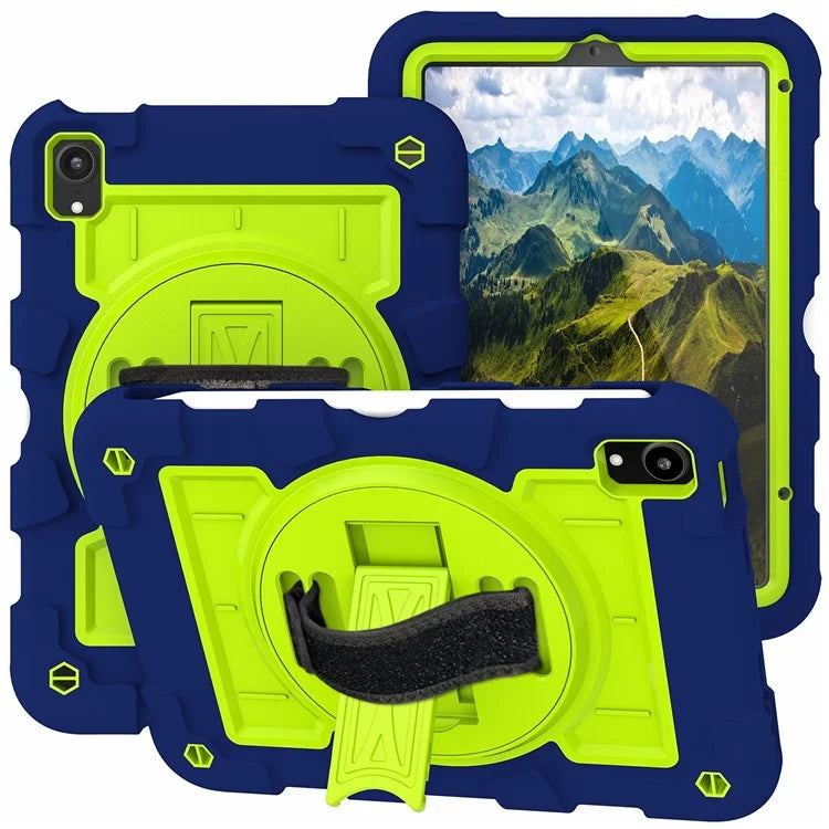 For iPad mini (2021) Tablet Case Hand Strap Kickstand Cover with Shoulder Strap
