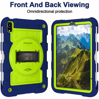 For iPad mini (2021) Tablet Case Hand Strap Kickstand Cover with Shoulder Strap