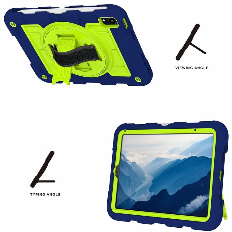For iPad mini (2021) Tablet Case Hand Strap Kickstand Cover with Shoulder Strap