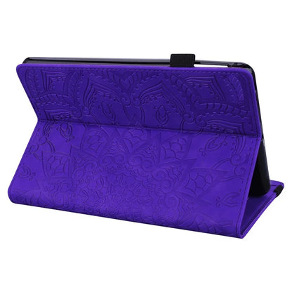 For Samsung Galaxy Tab S9 FE+ Tablet Case Card Slots Leather Cover Flower Pattern