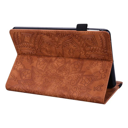 For Samsung Galaxy Tab S9 FE+ Tablet Case Card Slots Leather Cover Flower Pattern