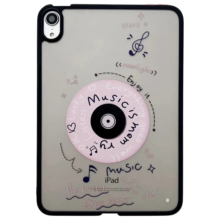 For iPad mini (2021) Case Skin-touch Pattern Printing PC+TPU Tablet Shockproof Cover