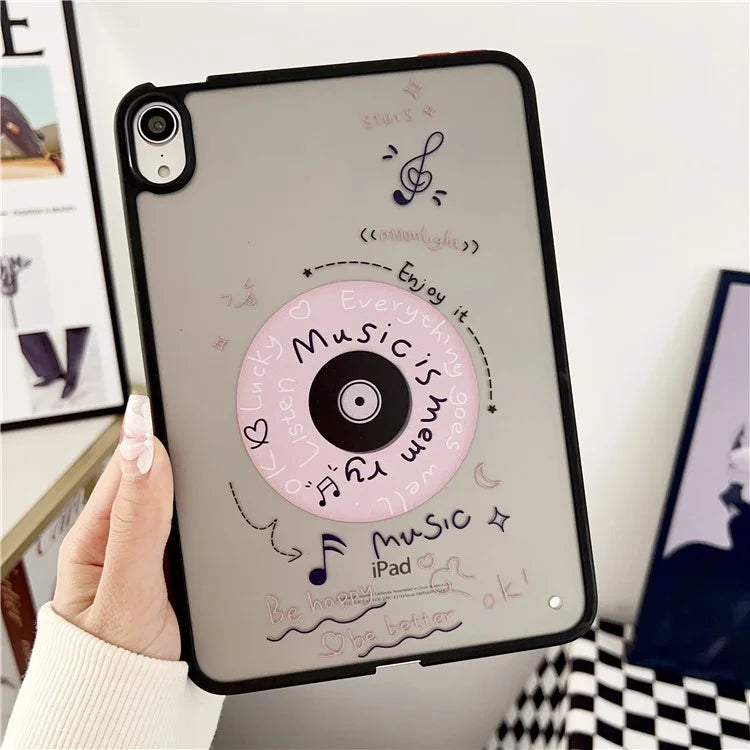 For iPad mini (2021) Case Skin-touch Pattern Printing PC+TPU Tablet Shockproof Cover