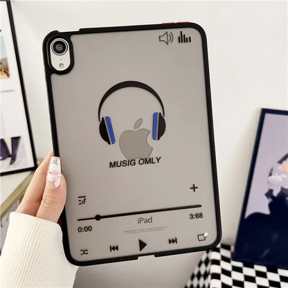 For iPad mini (2021) Case Skin-touch Pattern Printing PC+TPU Tablet Shockproof Cover