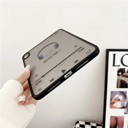 For iPad mini (2021) Case Skin-touch Pattern Printing PC+TPU Tablet Shockproof Cover