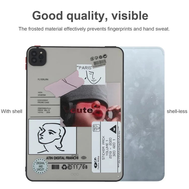 For iPad Pro 11 (2022) / (2021) / (2020) Case Pattern Printing PC+TPU Anti-scratch Tablet Cover