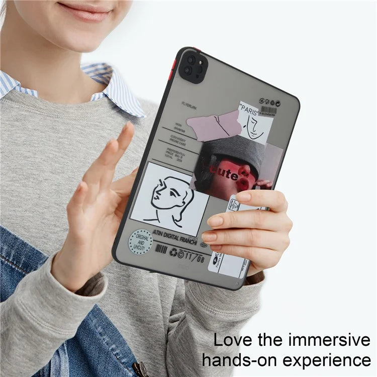 For iPad Pro 11 (2022) / (2021) / (2020) Case Pattern Printing PC+TPU Anti-scratch Tablet Cover
