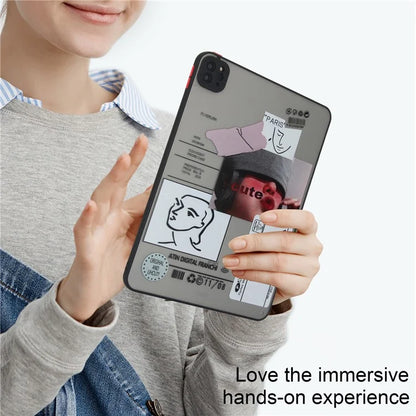 For iPad Pro 11 (2022) / (2021) / (2020) Case Pattern Printing PC+TPU Anti-scratch Tablet Cover