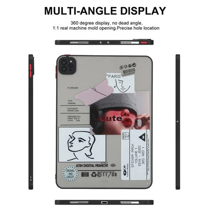 For iPad Pro 11 (2022) / (2021) / (2020) Case Pattern Printing PC+TPU Anti-scratch Tablet Cover