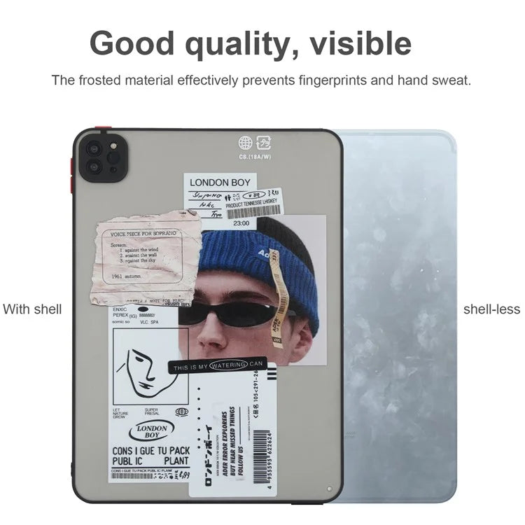 For iPad Pro 11 (2022) / (2021) / (2020) Case Pattern Printing PC+TPU Anti-scratch Tablet Cover