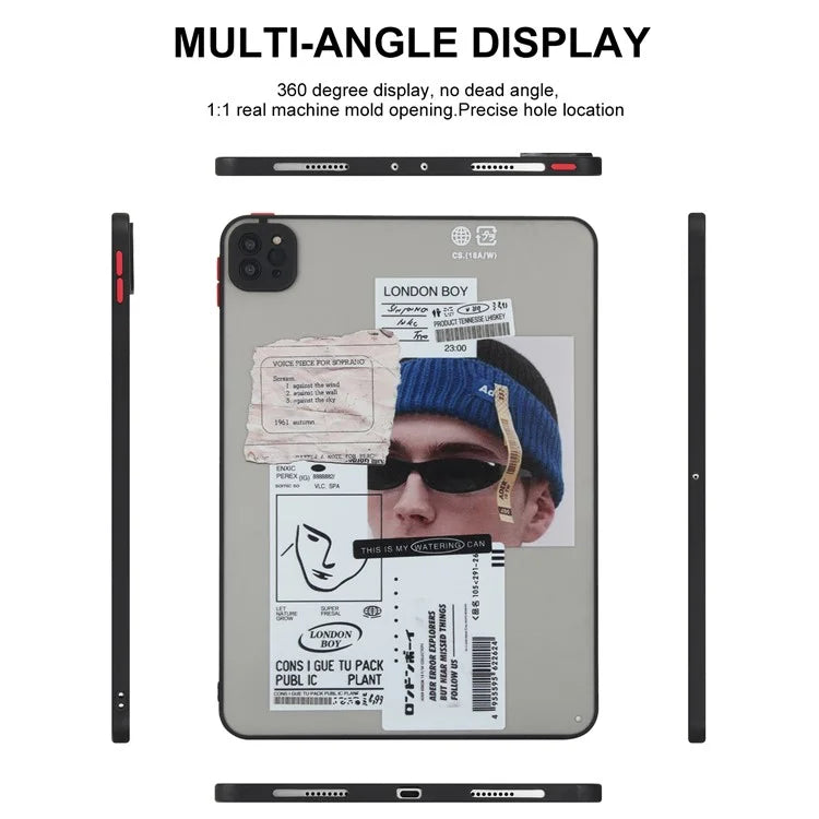 For iPad Pro 11 (2022) / (2021) / (2020) Case Pattern Printing PC+TPU Anti-scratch Tablet Cover