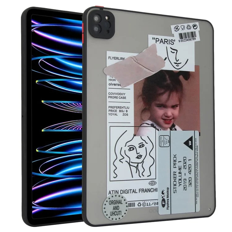 For iPad Pro 11 (2022) / (2021) / (2020) Case Pattern Printing PC+TPU Anti-scratch Tablet Cover