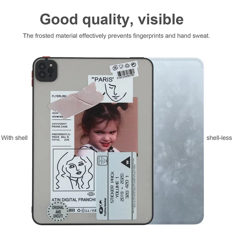 For iPad Pro 11 (2022) / (2021) / (2020) Case Pattern Printing PC+TPU Anti-scratch Tablet Cover